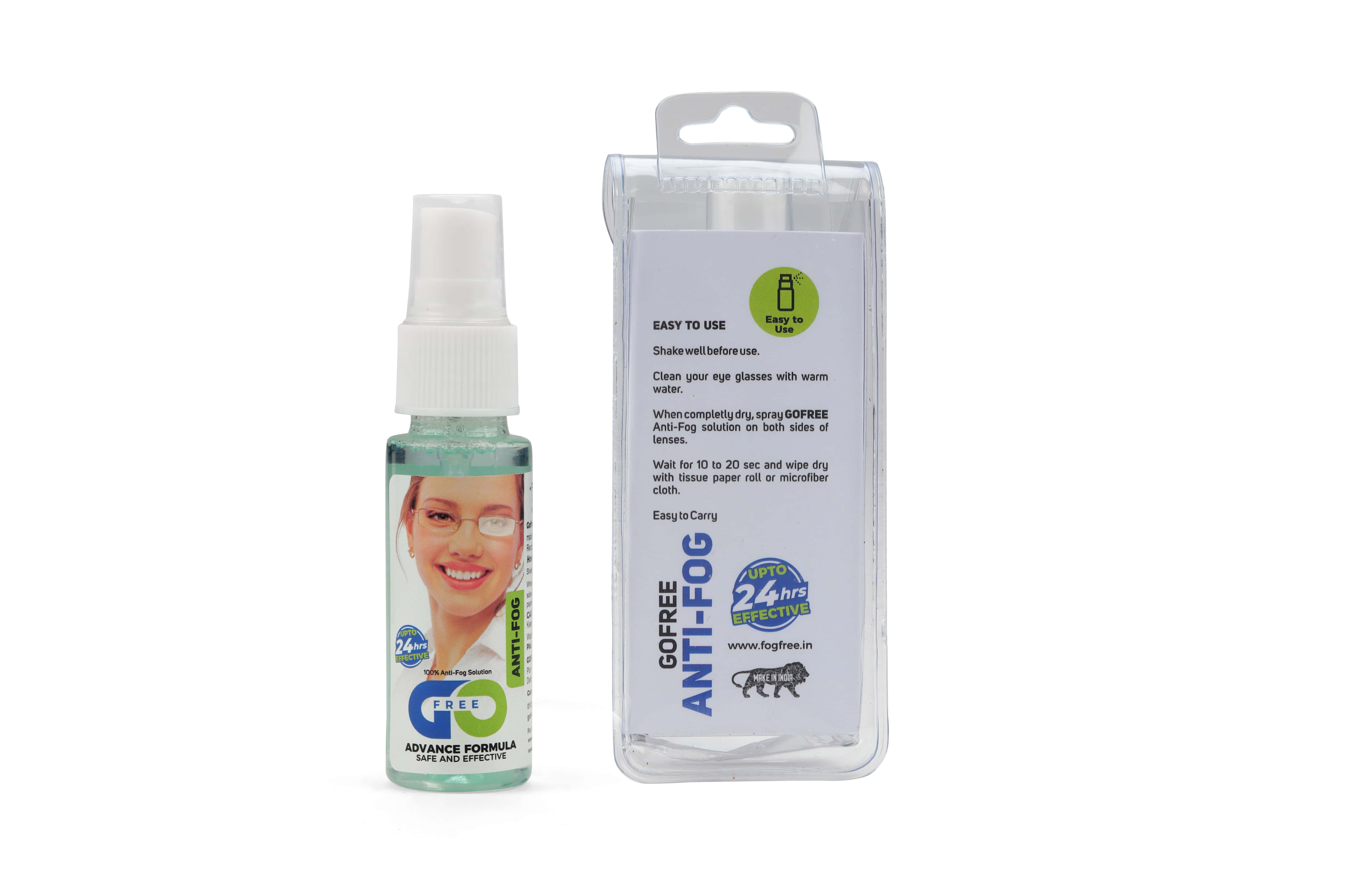 Anti-Fog Solution (30 ML) for Spectacles, Sunglasses & Eyewear – Effective for up to 24 Hrs