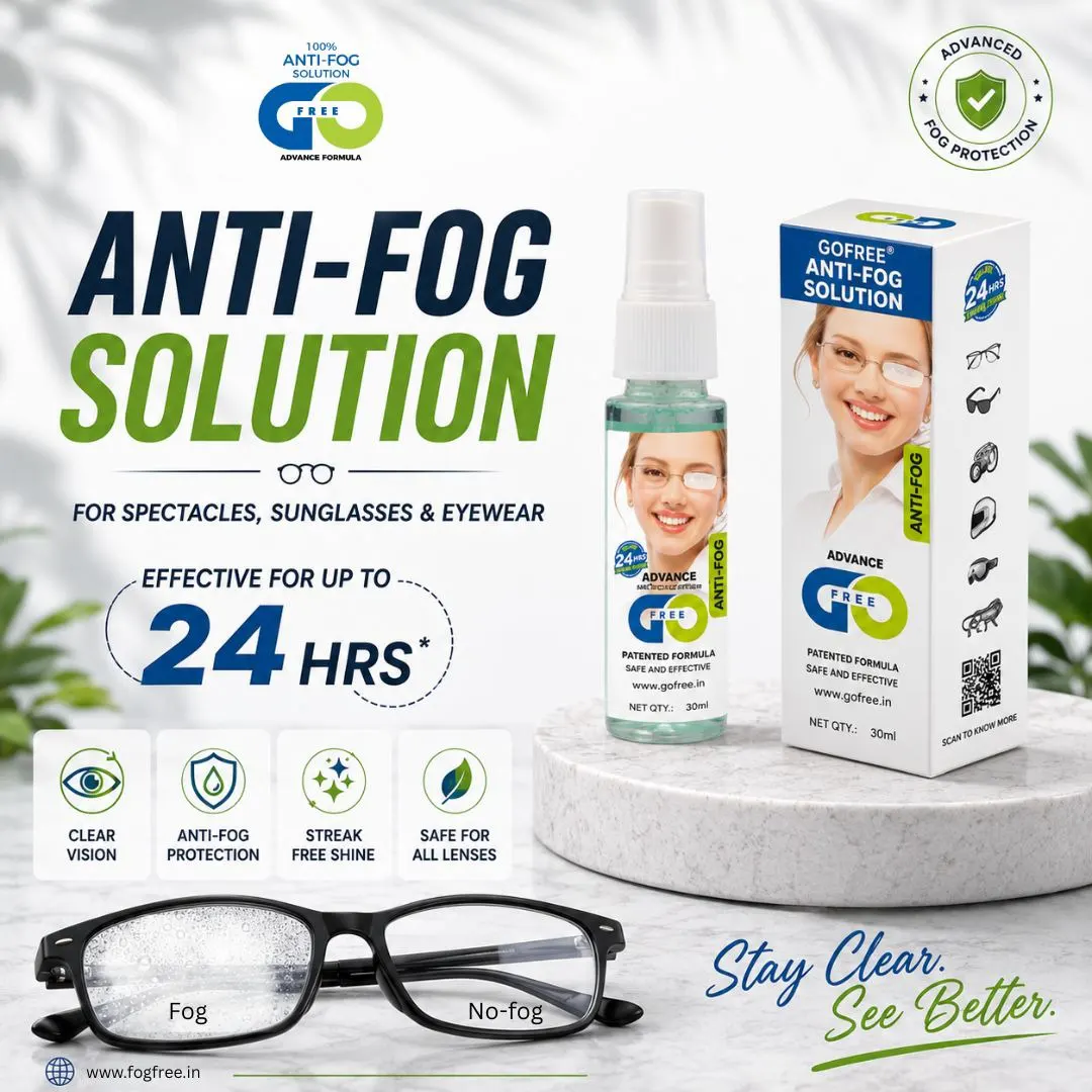 Fog-Resist Lens Cleaner in India: Keep Your Vision Crystal Clear with Gofree Anti-Fog Solution