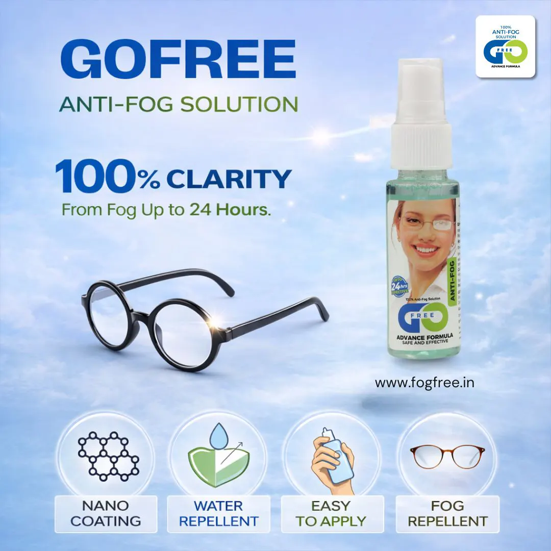 Best Anti Fog Spray for Spectacles in India – Clear Vision with GoFree Anti-Fog Spray