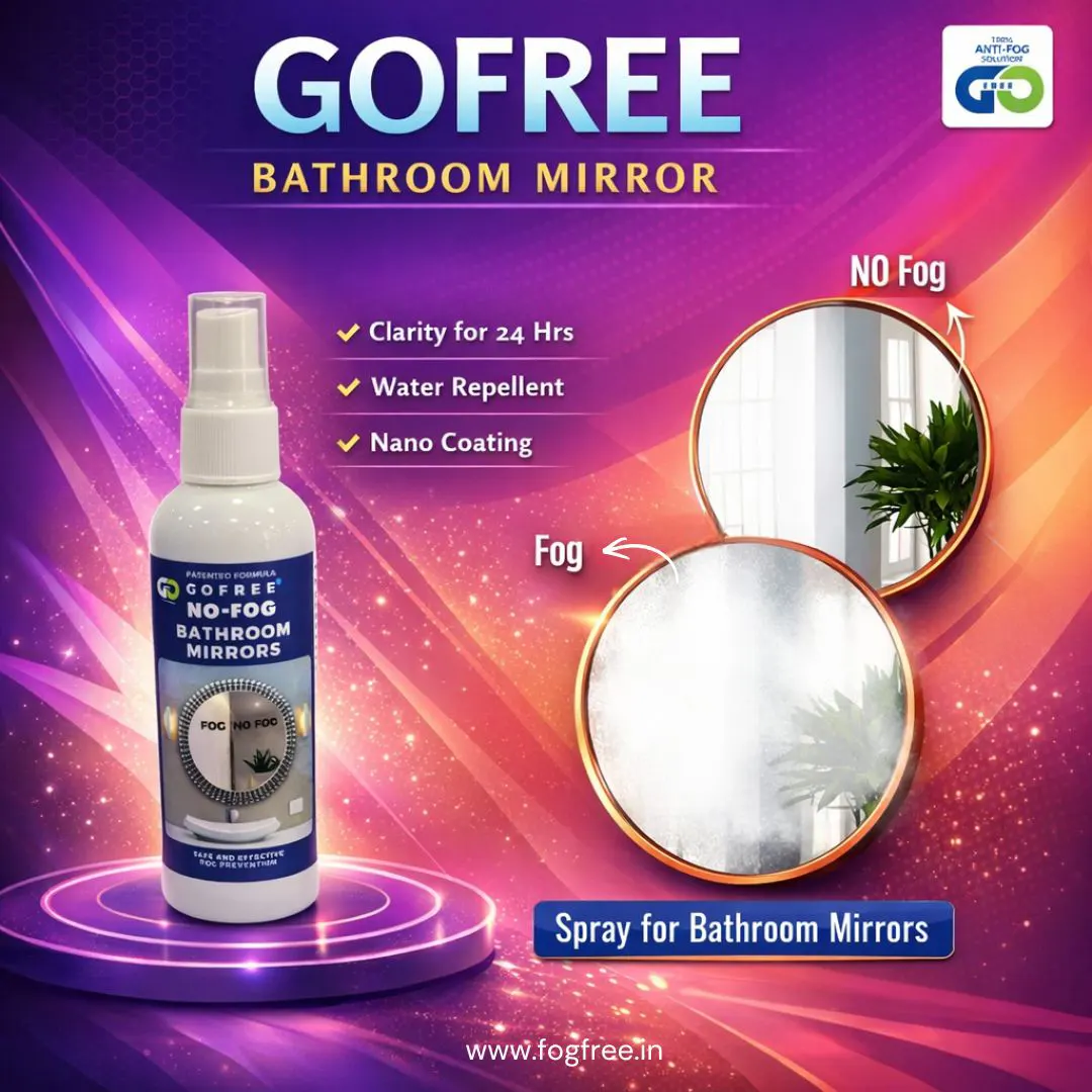 Best No Fog Shower Mirror in India – Clear Reflections with GoFree Anti-Fog Spray