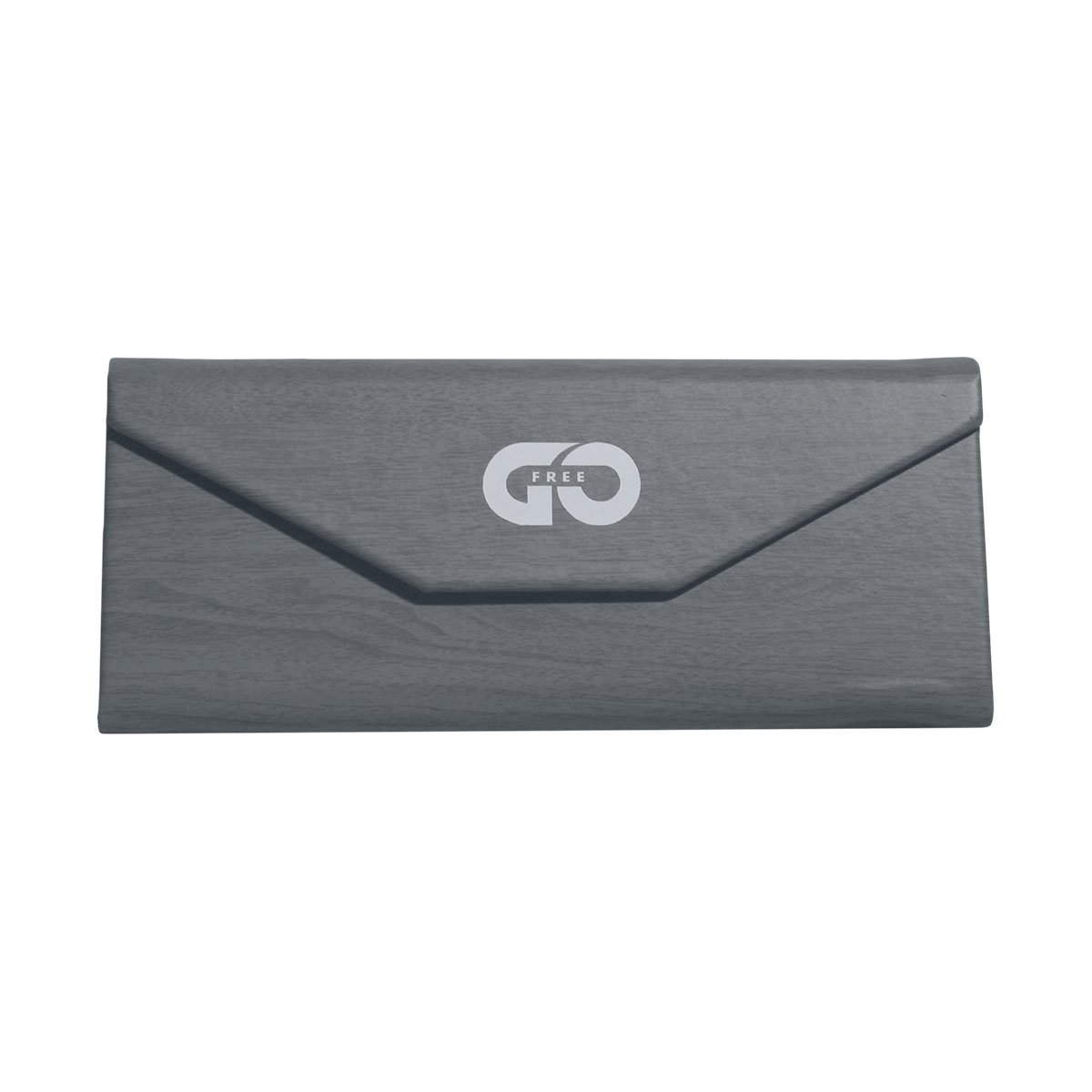 GOFREE Classic Unisex Leatherite (FOLDING) Case for Glasses With One Spectacle Cleaning Cloth     GREY COVR-03