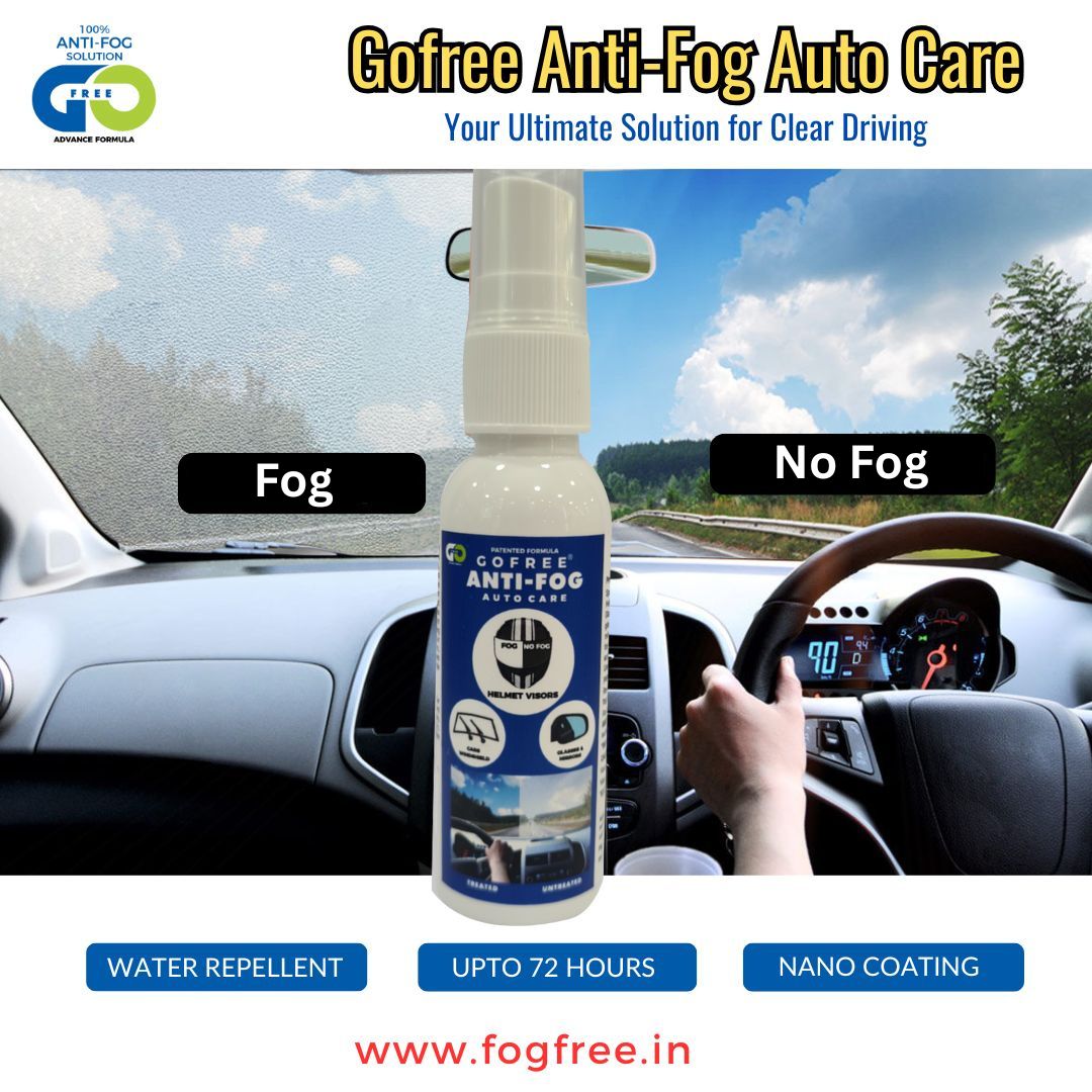 Drive Safer with GoFree: The Best Anti-Fog Spray for Internal Automobile Glass in India