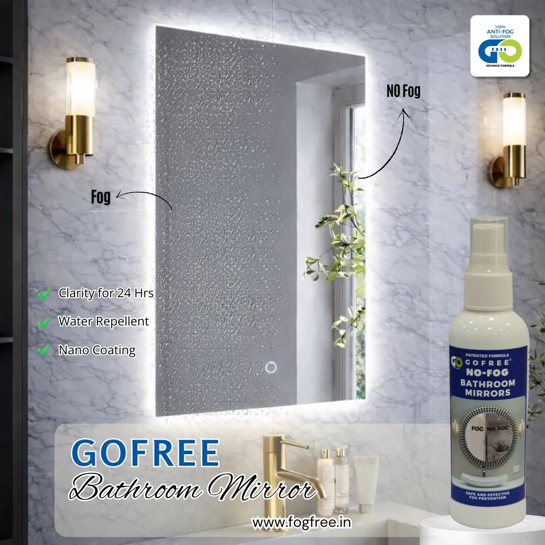 Anti Steam Bathroom Mirror in India: A Simple Solution for Clear Mirrors with GoFree Anti-Fog Spray