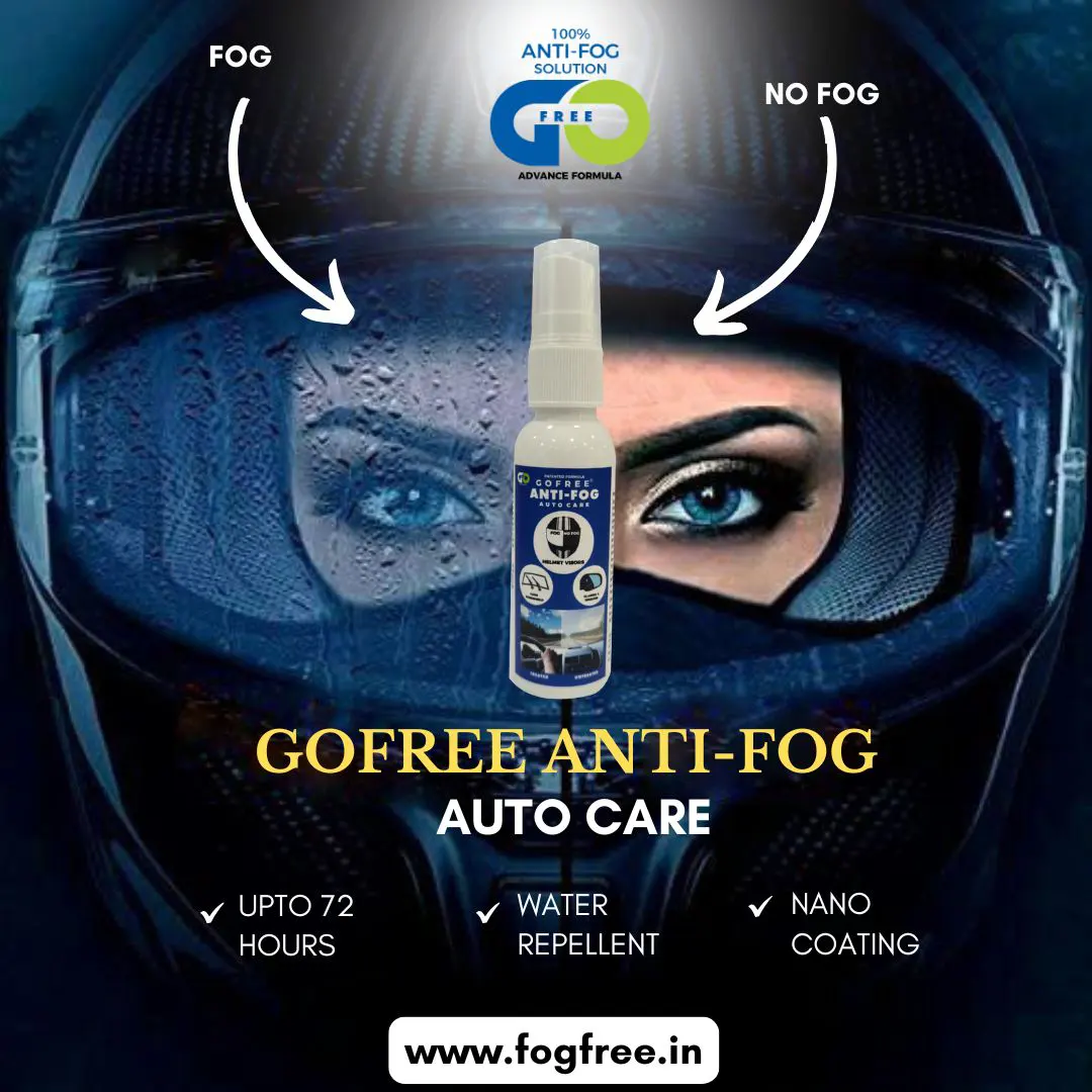 Ride Clear, Ride Safe: GoFree Anti Fog Spray for Motorcycle Helmets