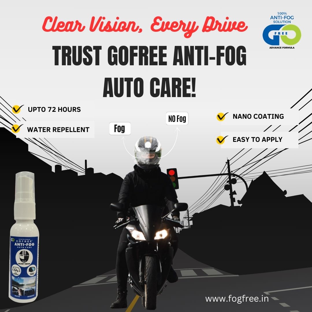 GoFree Anti-Fog Spray: The Reliable Antifog Spray for Helmet in India