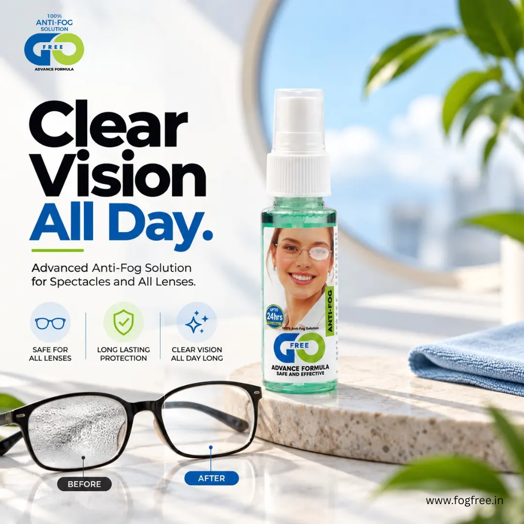 Best Anti Fog Eyeglass Cleaner in India: Why Choose Gofree Anti-Fog Solution?