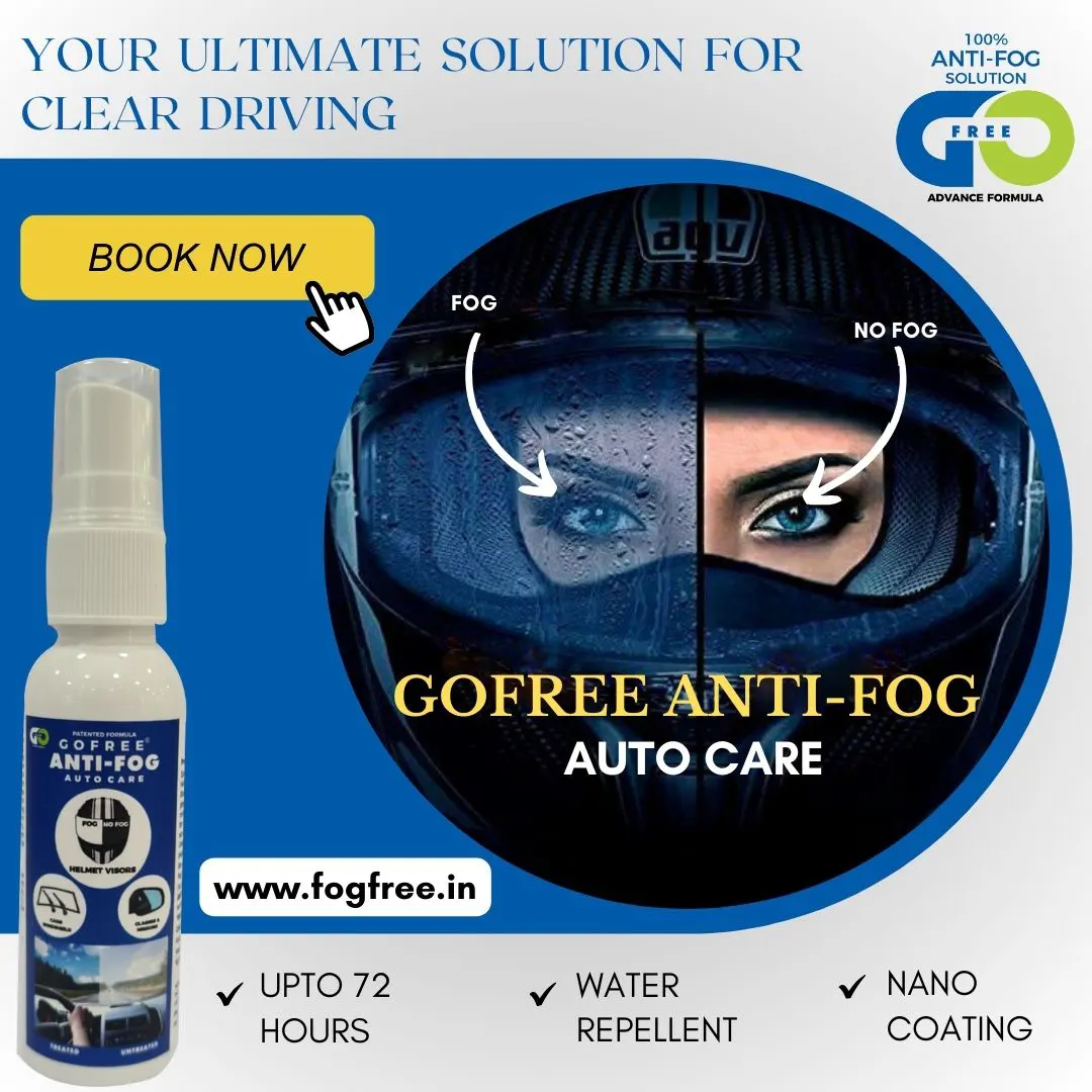 Ride Clear, Ride Safe: Discover the Long-Lasting Anti-Fog Spray for Helmet Visors by GoFree
